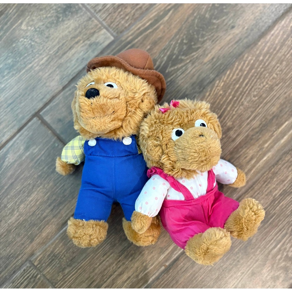 Vintage Berenstain Bears Plush Toys Father and Sister‎ 90s Toy Retro Children's